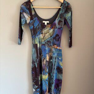 Mesh Abstract Pattern Weston Wear Dress